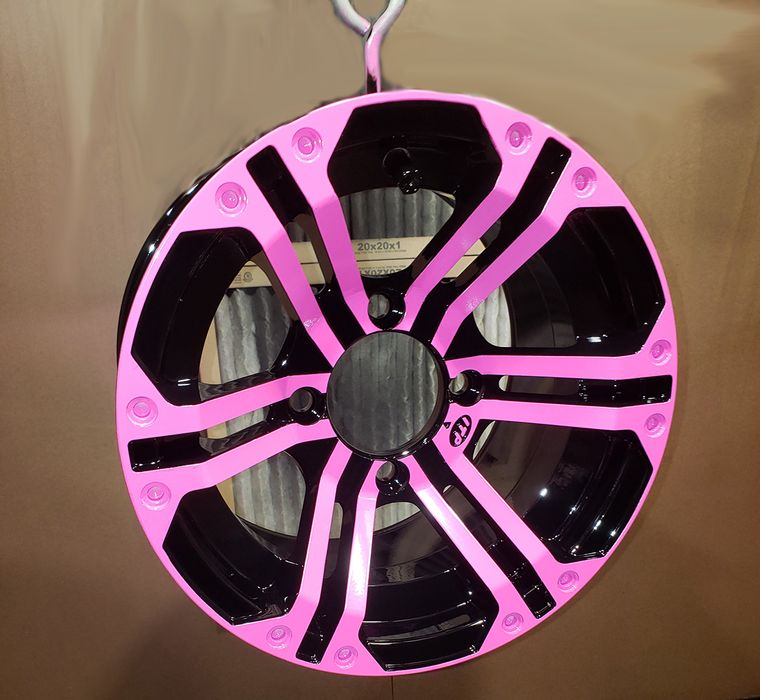 Neon Pink & Black Wheel
